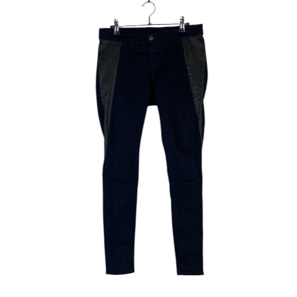Rag & Bone lamb leather panel jeans